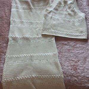 Haute Hippie Cream Maxi Skirt